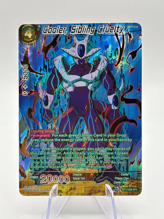 Dragon Ball Super Masters - Cooler, Sibling Cruelty BT17-068 SPR FRENLY BRICKS - Open 7 Days