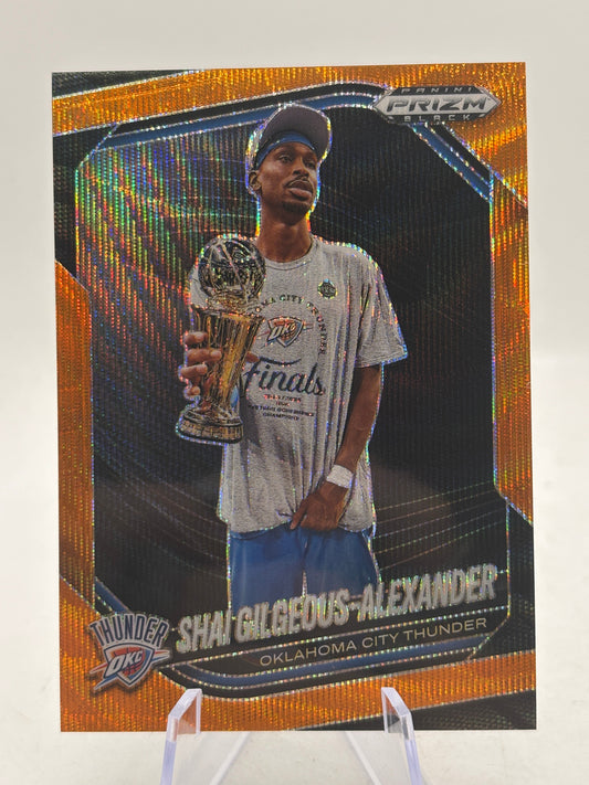 Shai Gilgeous-Alexander 2024-25 Panini Prizm Black #164 Orange Wave #12/60 FRENLY BRICKS - Open 7 Days