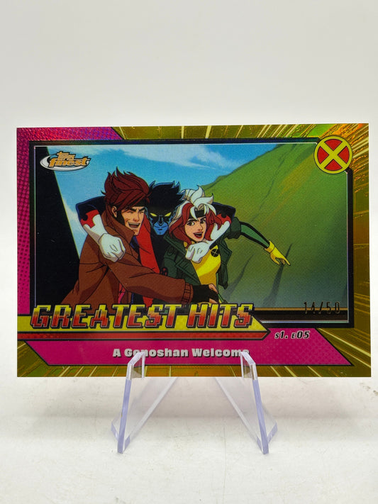 2025 Topps Finest X-Men '97 Greatest Hits Gold #GH7 A Genoshan Welcome /50 FRENLY BRICKS - Open 7 Days