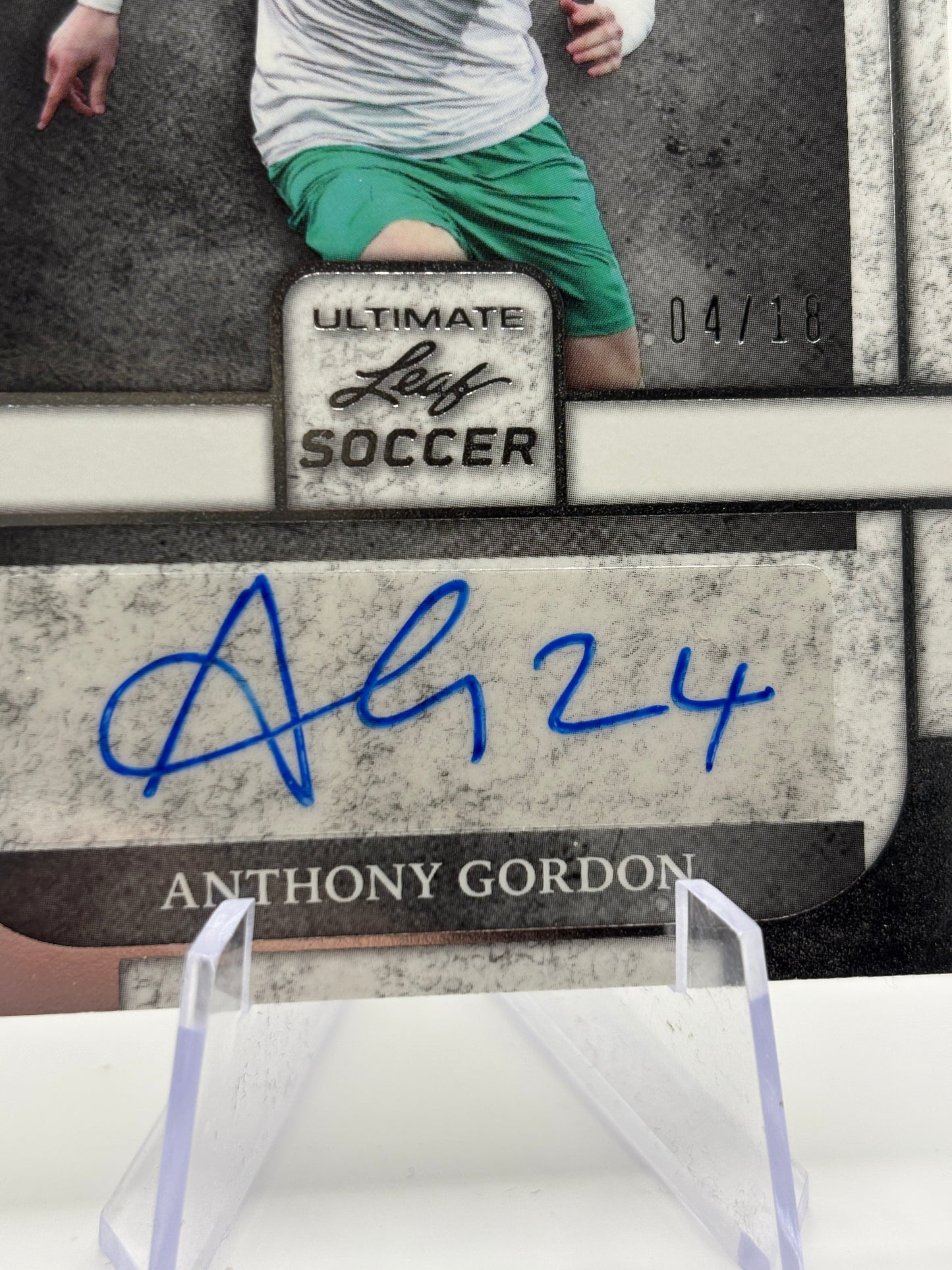 2022 Leaf Ultimate Soccer Anthony Gordon Rookie RC Auto #/18 FRENLY BRICKS - Open 7 Days