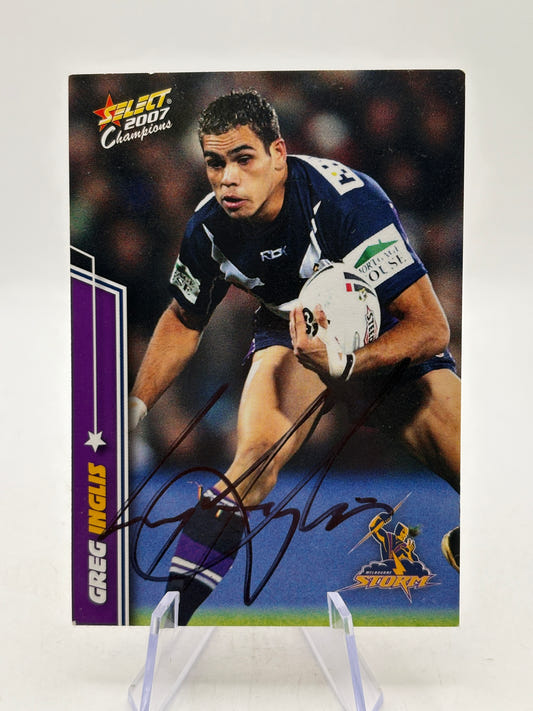 2007 Select NRL #79 Greg Inglis Melbourne Storm On Card Auto