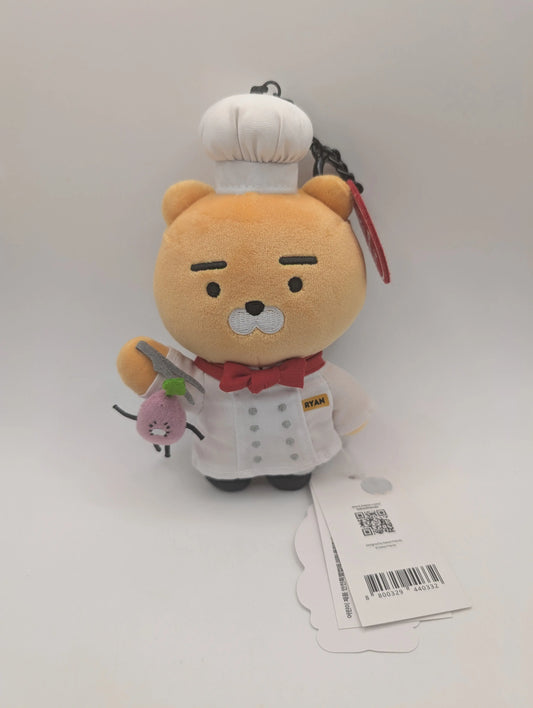 Netflix Culinary Class Wars x Kakao Friends Ryan Chef Plush Keychain - Korea Exclusive Collab FRENLY BRICKS - Open 7 Days