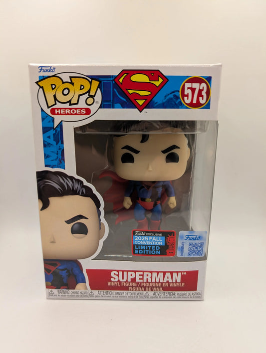 DC Comics - Superman Retro Comic (Flying) Pop! 2025 NYCC Vinyl Figure (RS) #573 FRENLY BRICKS - Open 7 Days