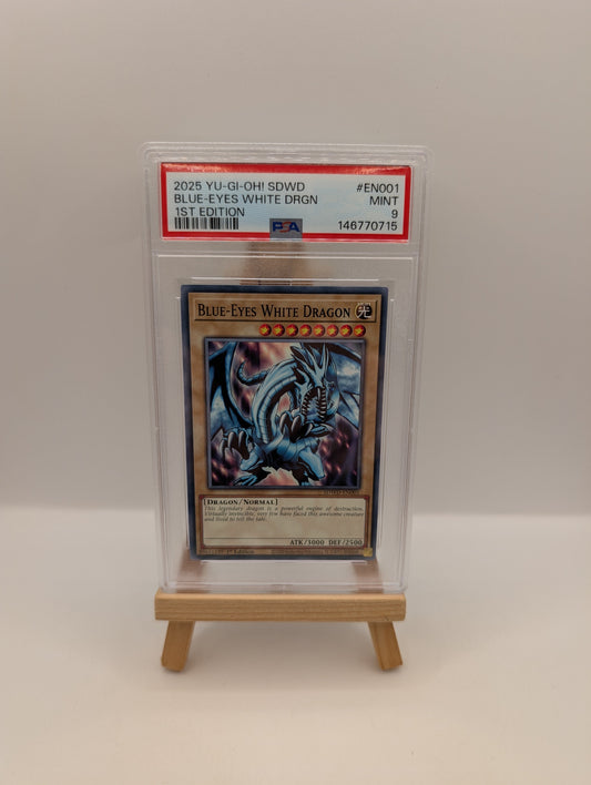 BLUE-EYES WHITE DRAGON #EN001 SDWD PSA 9 pop1 FRENLY BRICKS - Open 7 Days
