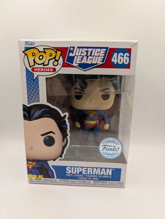 Justice League (comics) - Superman Pop! Vinyl Figure (RS) #466 Funko FRENLY BRICKS - Open 7 Days