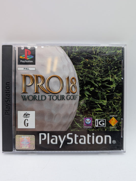 PS1 Pro 18 World Tour Golf Playstation One Complete Tested