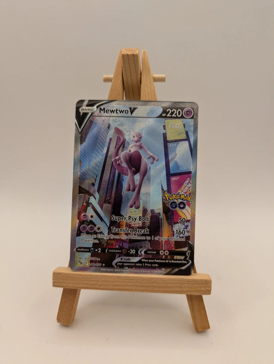 Mewtwo V - Pokemon GO FULL ALT ART Holo Foil Ultra Rare #072/078 FRENLY BRICKS - Open 7 Days