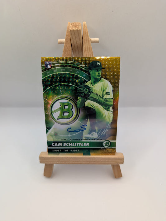 2026 Bowman Chrome Cam Schlitter RC Under the Radar Gold Auto /50 #UR-2 FRENLY BRICKS - Open 7 Days