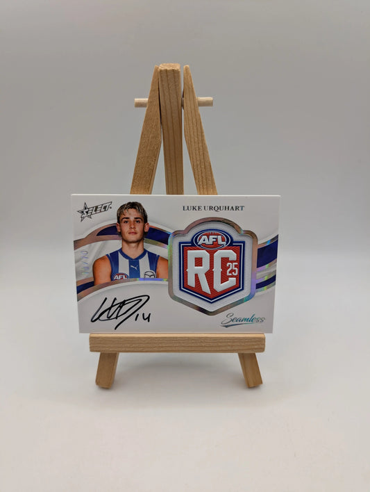2025 AFL Select Seemless Rookie Badge Auto Luke Urquhart North Melbourne RC /70 FRENLY BRICKS - Open 7 Days