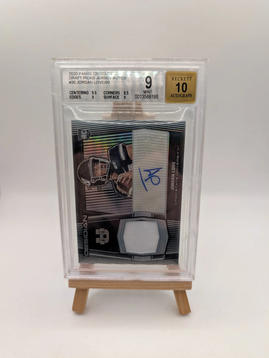 2020 Panini Obsidian Draft Picks - Jersey Autographs Jordan Love /99 Bgs *cracks FRENLY BRICKS - Open 7 Days