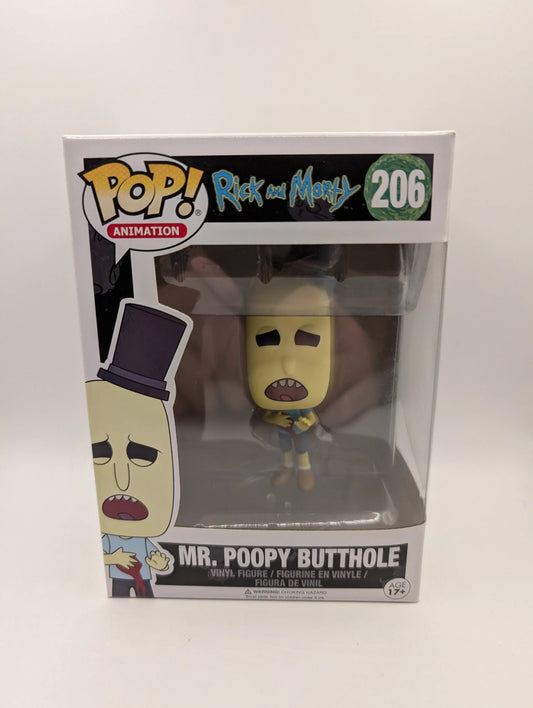 Funko Pop! Mr Poopy Butthole #206 Rick and Morty Animation Vaulted Collectible FRENLY BRICKS - Open 7 Days