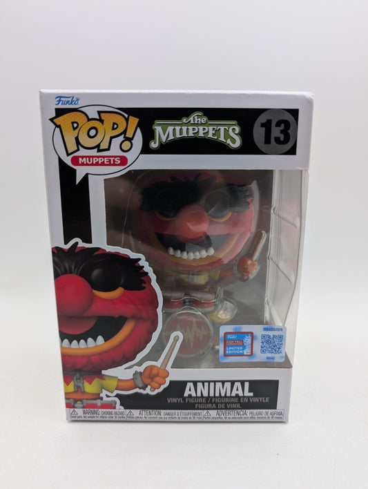 Funko Pop! The Muppets Animal #13 NYCC Exclusive Fall 2024 vinyl figure, front view - Frenly Bricks