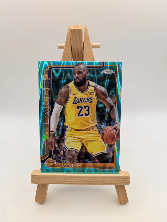 2025-26 Topps Chrome - LeBron James #127 Aqua Refractor /199 FRENLY BRICKS - Open 7 Days