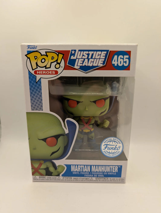 FUNKO POPS HEROES JUSTICE LEAGUE MARTIAN MAN HUNTER #465 FRENLY BRICKS - Open 7 Days