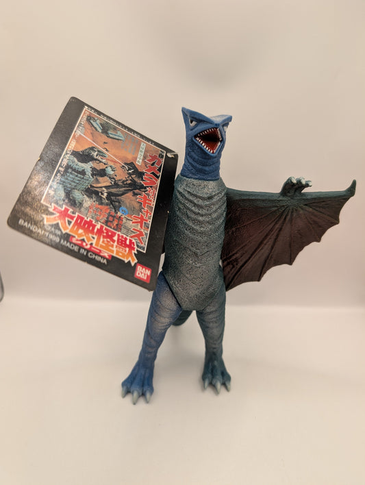 1999 GYAOS GAMERA Vintage Soft vinyl / sofubi Bandai Memorial Box w TAG GODZILLA FRENLY BRICKS - Open 7 Days