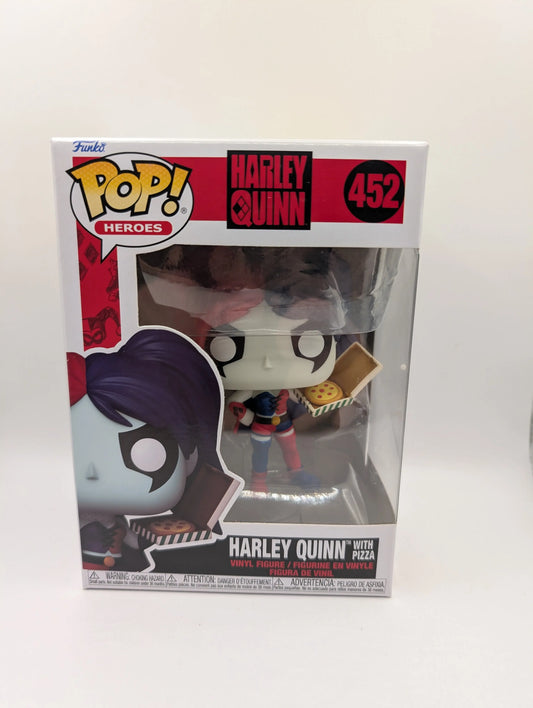 DC Comics - Harley Quinn with Pizza Pop! Vinyl Figure #452 Funko FRENLY BRICKS - Open 7 Days