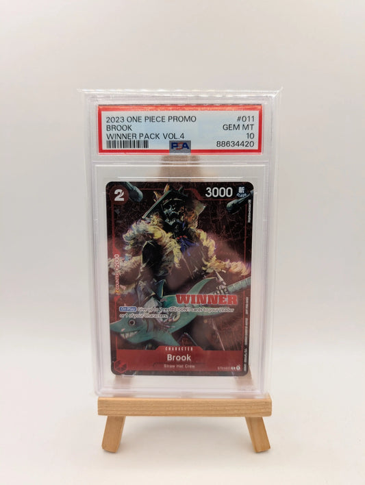 BROOK WINNER - TOURNAMENT PACK VOL.4 - ONE PIECE PROMO 2023 ST01-011 PSA 10 FRENLY BRICKS - Open 7 Days