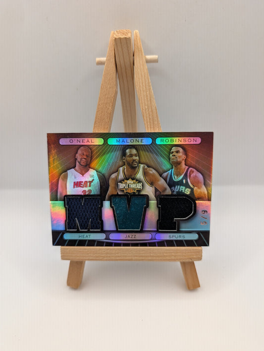 2007 Topps Threads SEPIA /9 RELICS COMBOS Shaquille Karl Malone David Robinson FRENLY BRICKS - Open 7 Days