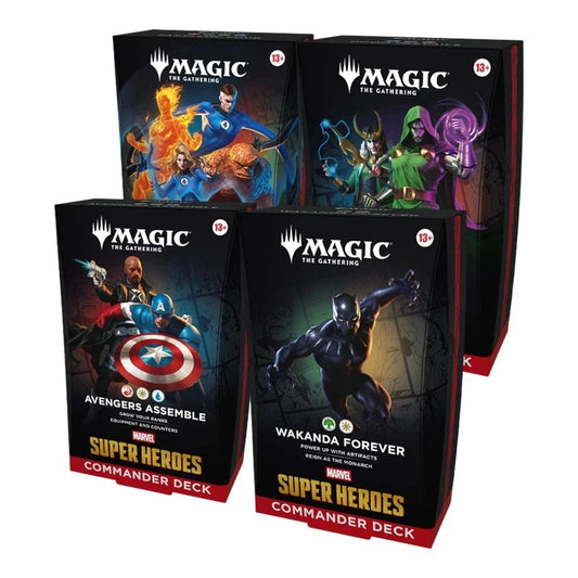 Magic the Gathering - Marvel Super Heroes Commander Deck Set - NEW SEALED FRENLY BRICKS - Open 7 Days