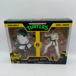 Playmates Toys TMNT vs Cobra Kai Michelangelo vs Daniel Larusso Figure 2 Pack FRENLY BRICKS - Open 7 Days