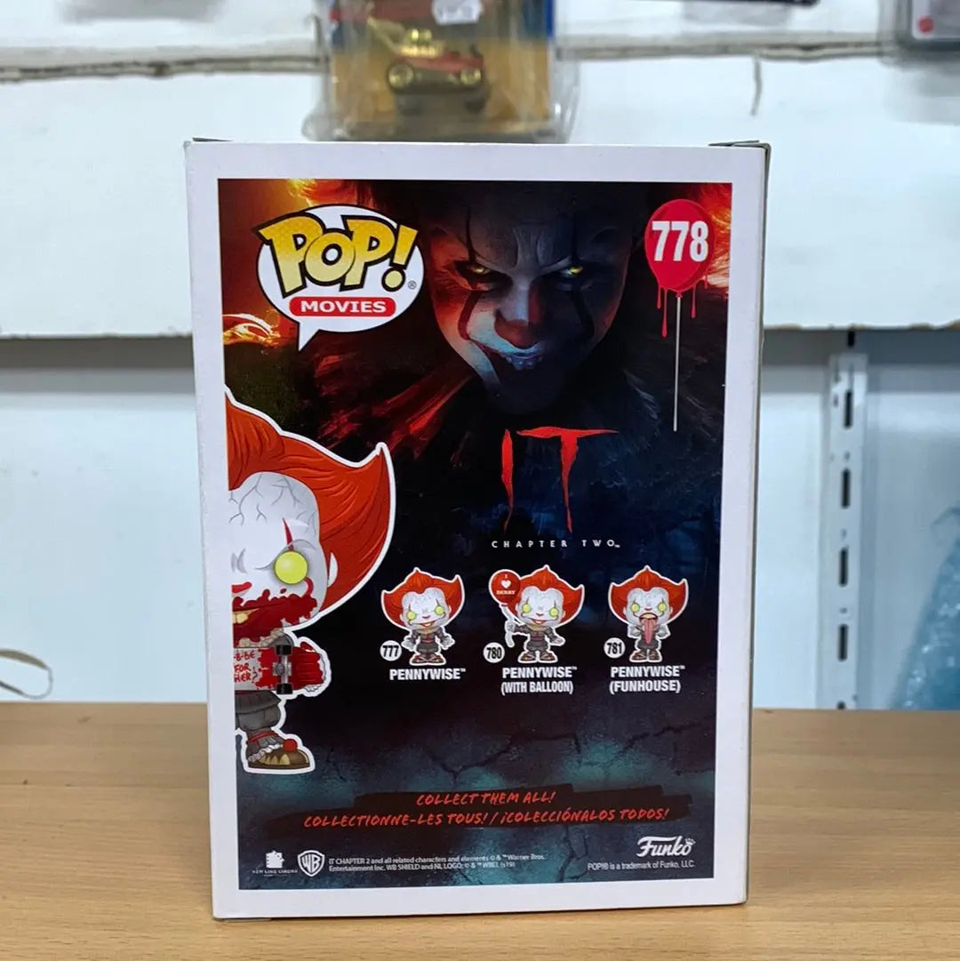 Funko Pop! Vinyl Movies It Chapter Two Pennywise with Skateboard 778 + Protector FRENLY BRICKS - Open 7 Days