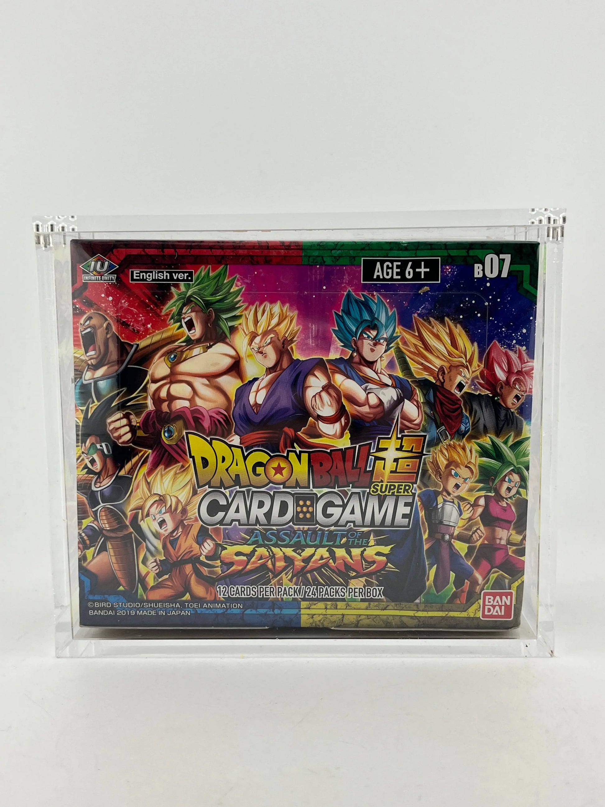 Dragon Ball Super TCG Assault of the Saiyans Booster Box B07 English - Clear Acrylic Case FRENLY BRICKS - Open 7 Days