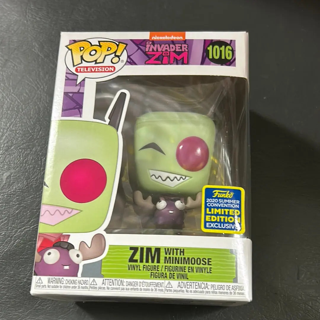 Pop Vinyl Tv 1016 Invader Zim 1016 Zim With Minimoose FRENLY BRICKS - Open 7 Days