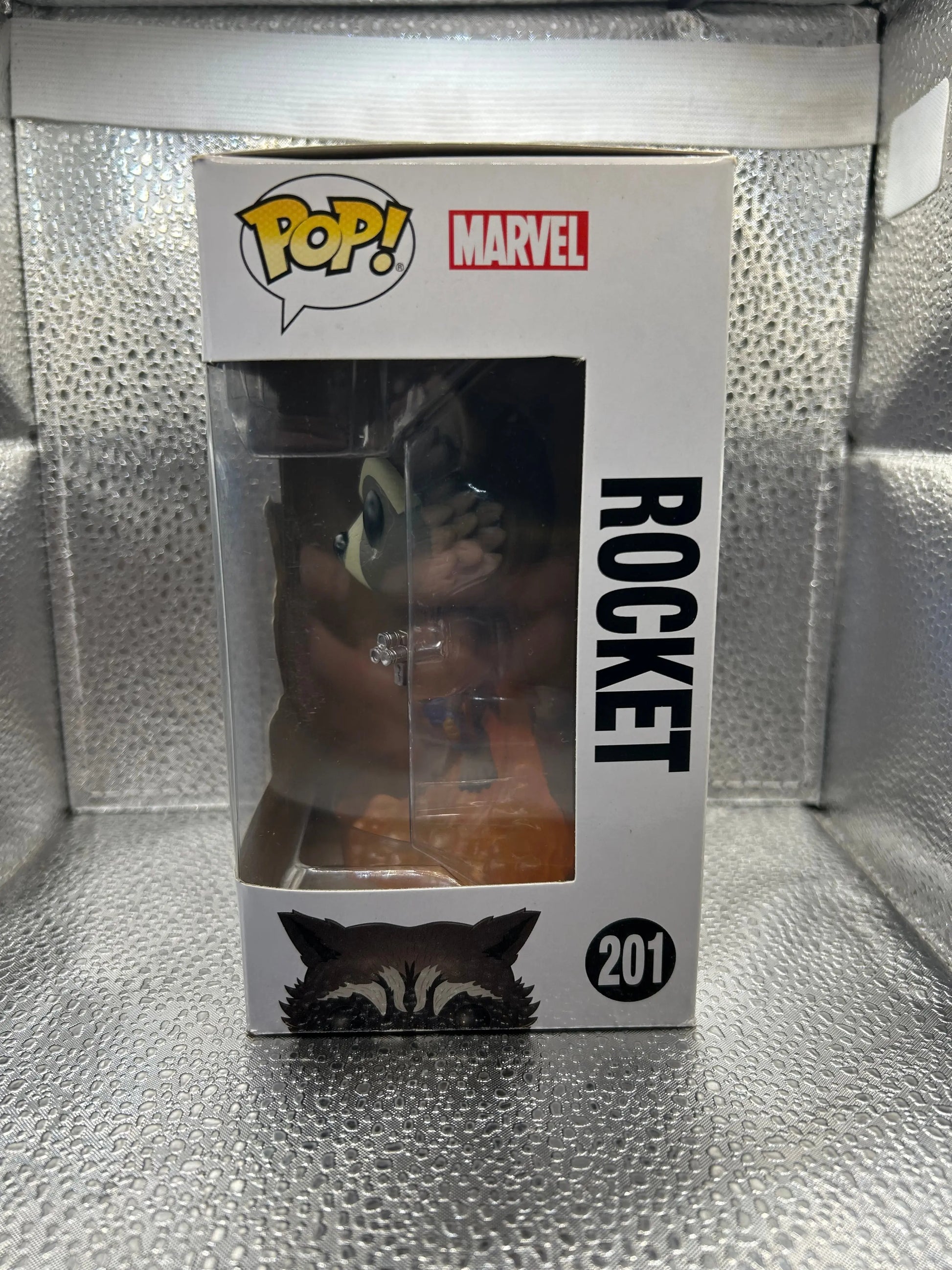 Funko Pop Vinyl Marvel # 201 Rocket FRENLY BRICKS - Open 7 Days