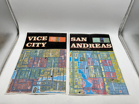 San Andreas, Liberty City, & Vice City Game Maps - Art Work FRENLY BRICKS - Open 7 Days