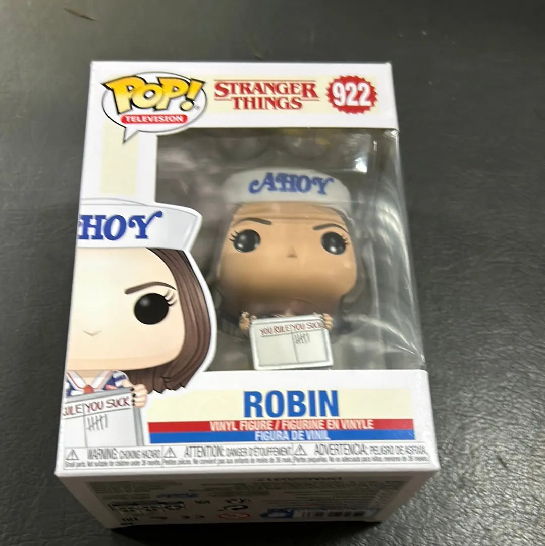 FUNKO POP TELEVISION STRANGER THINGS #922 ROBIN (with BOARD) VINYL FIGURE FRENLY BRICKS - Open 7 Days