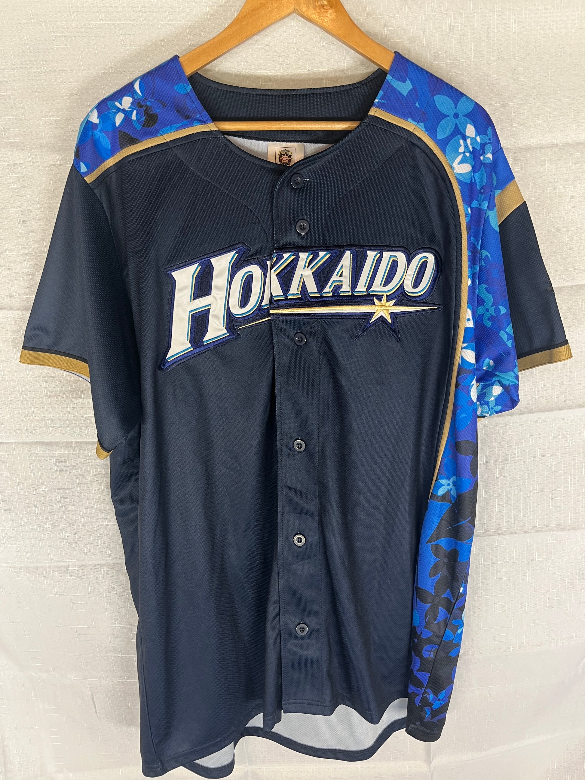 Nippon Baseball Hokkaido Fighters “Nakata #6” Flower Blue Jersey XLarge