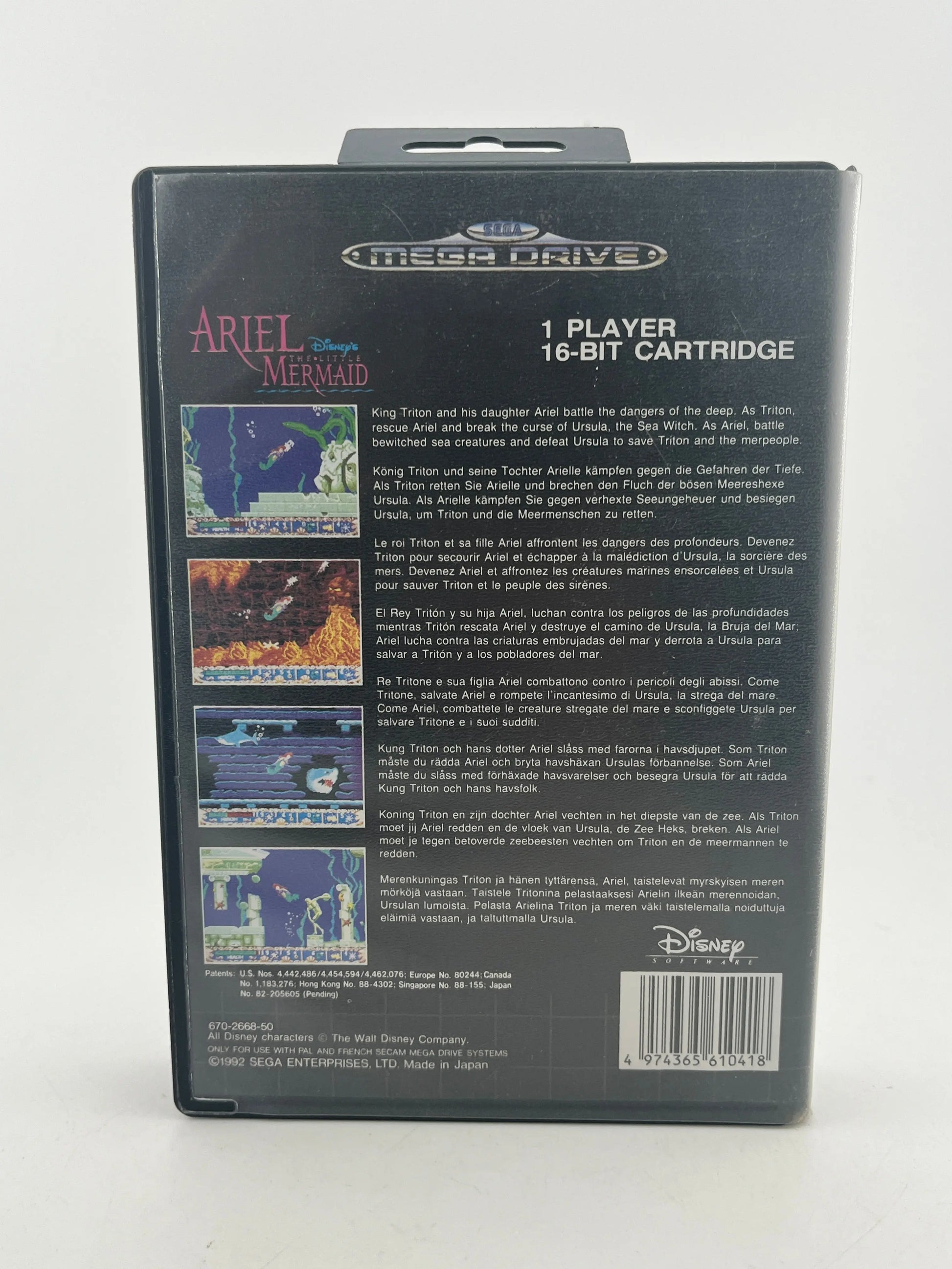 Ariel The Little Mermaid - Sega Mega Drive Game PAL - Complete - Untested FRENLY BRICKS - Open 7 Days