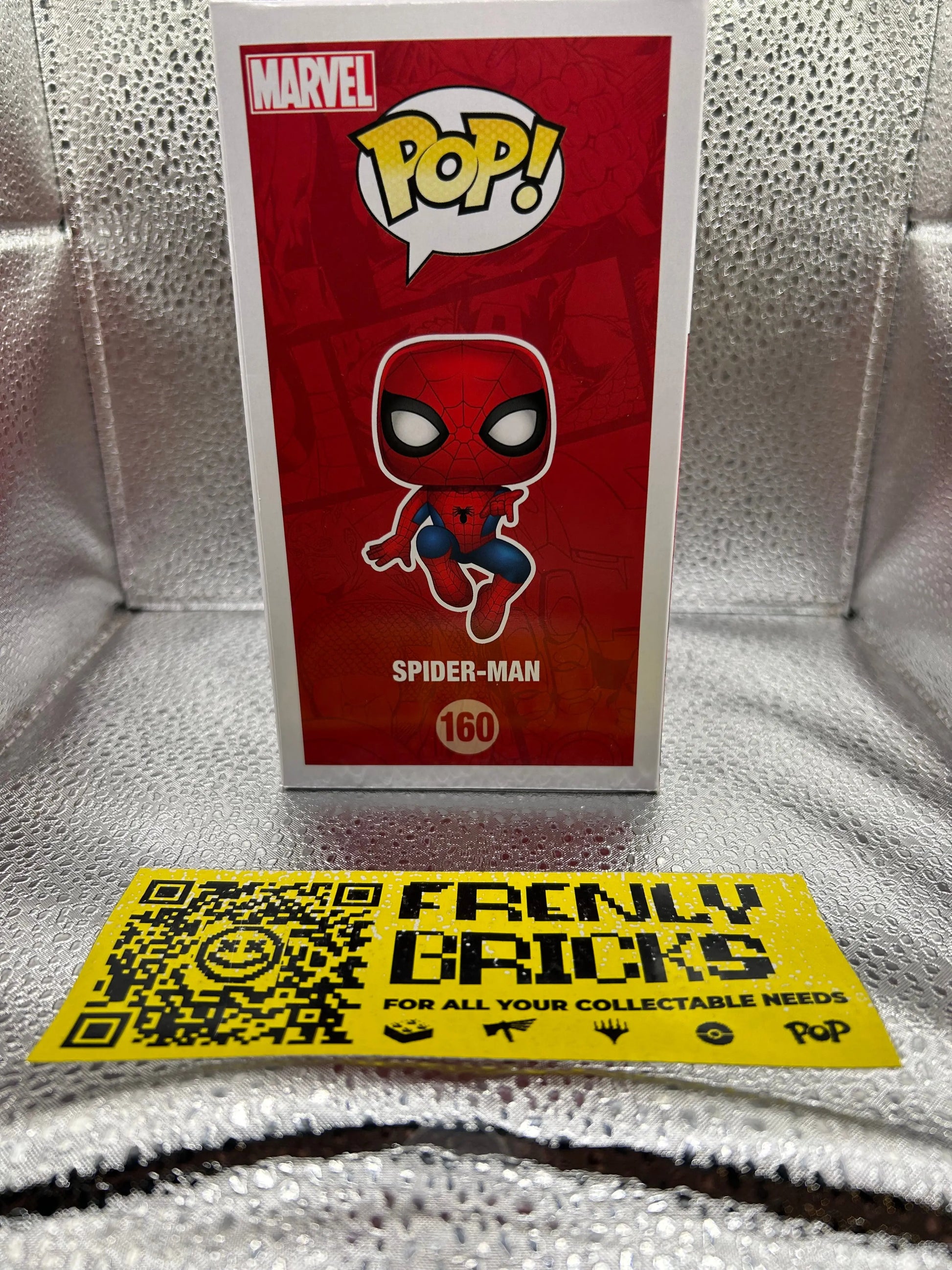 Pop Vinyl Marvel #160 Spider Man FRENLY BRICKS - Open 7 Days