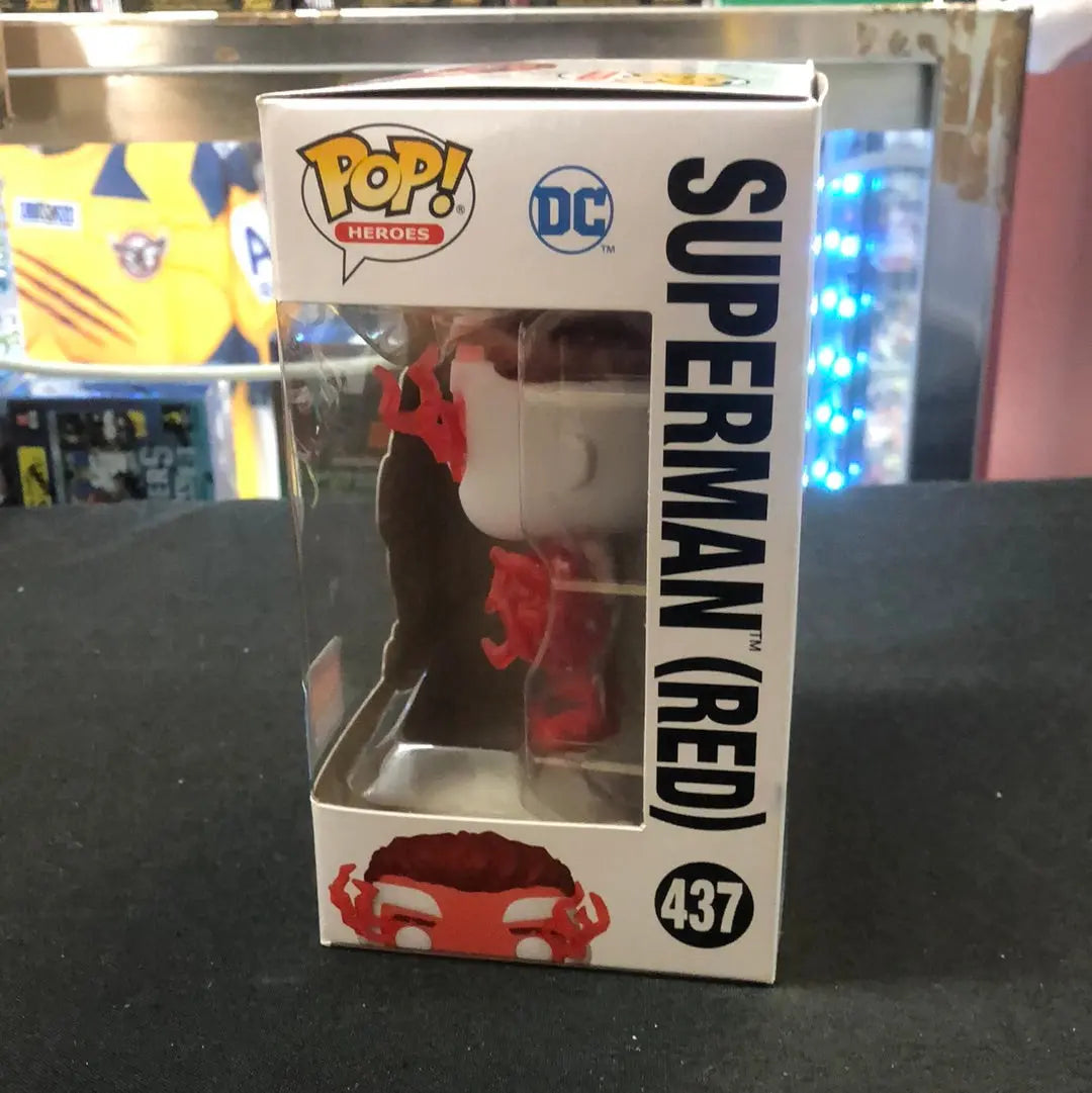 Funko POP! Vinyl Superman #437 Red Superman 2022 Fall Convention Limited Edition FRENLY BRICKS - Open 7 Days