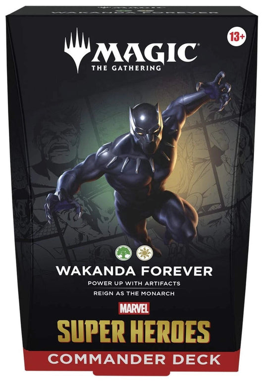 MTG Wakanda Forever Marvel Superheroes Commander Deck Magic The Gathering Sealed FRENLY BRICKS - Open 7 Days