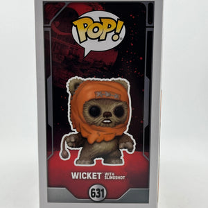 Funko POP! Star Wars - Wicket With Slingshot #631 - 2021 Summer Limited Edition FRENLY BRICKS - Open 7 Days