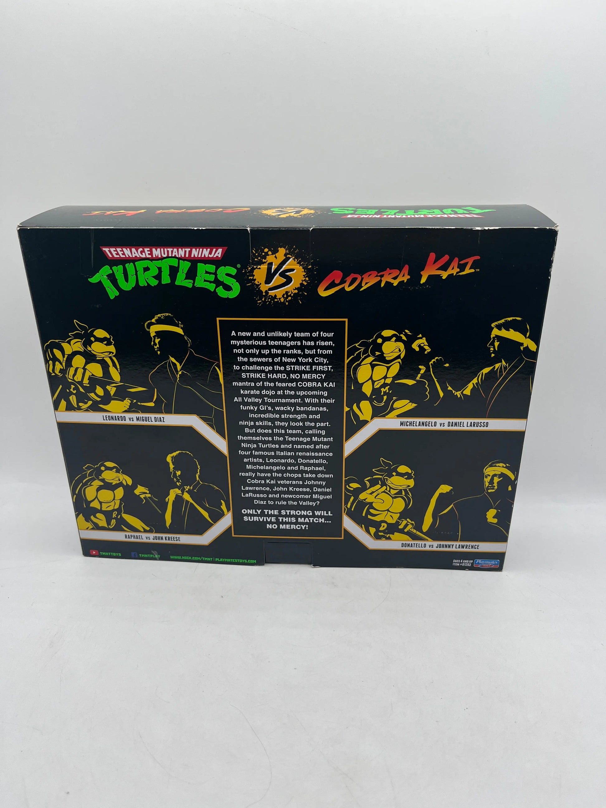 Playmates Toys TMNT vs Cobra Kai Michelangelo vs Daniel Larusso Figure 2 Pack FRENLY BRICKS - Open 7 Days