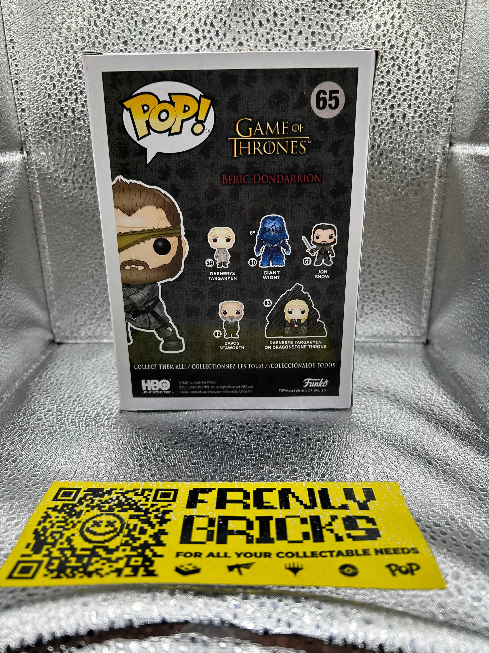 Pop Vinyl #65 Game Of Thrones Beric Dondarriom FRENLY BRICKS - Open 7 Days