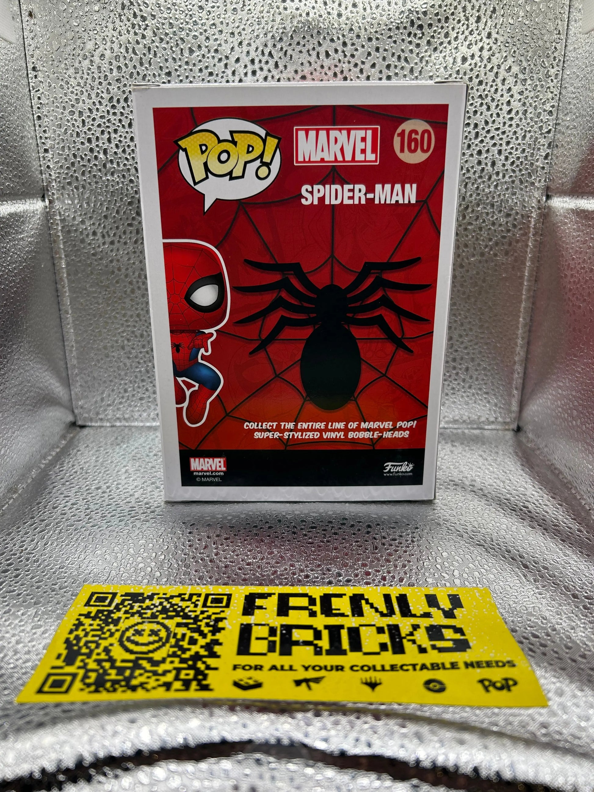 Pop Vinyl Marvel #160 Spider Man FRENLY BRICKS - Open 7 Days