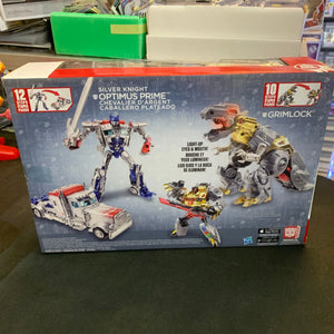 Transformers Age of Extinction AOE ~ Silver Knight Optimus Prime & Grimlock NIB FRENLY BRICKS - Open 7 Days