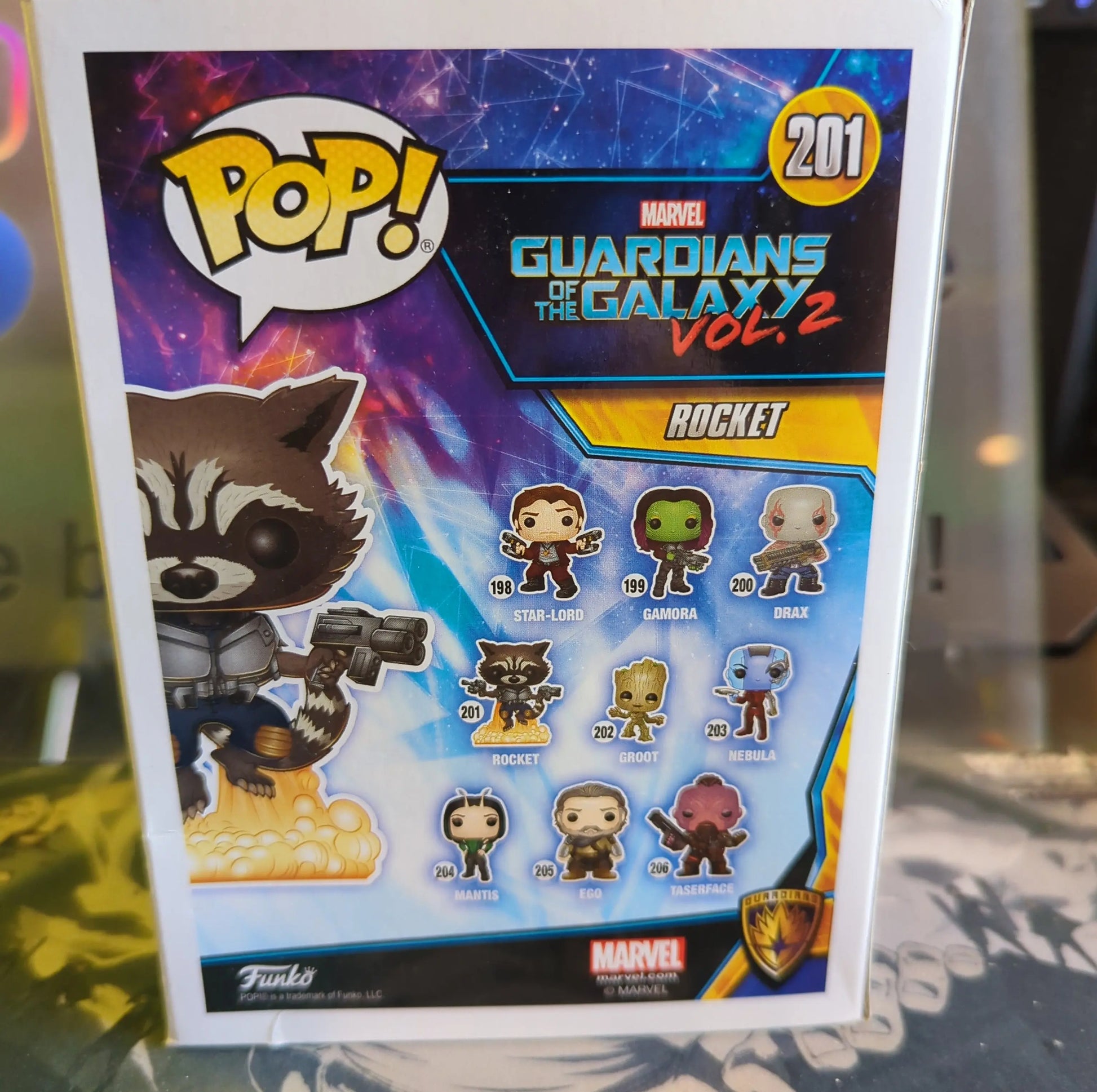 FUNKO POP VINYL ROCKET 201 Guardians of the galaxy 2 - FRENLY BRICKS - Open 7 Days