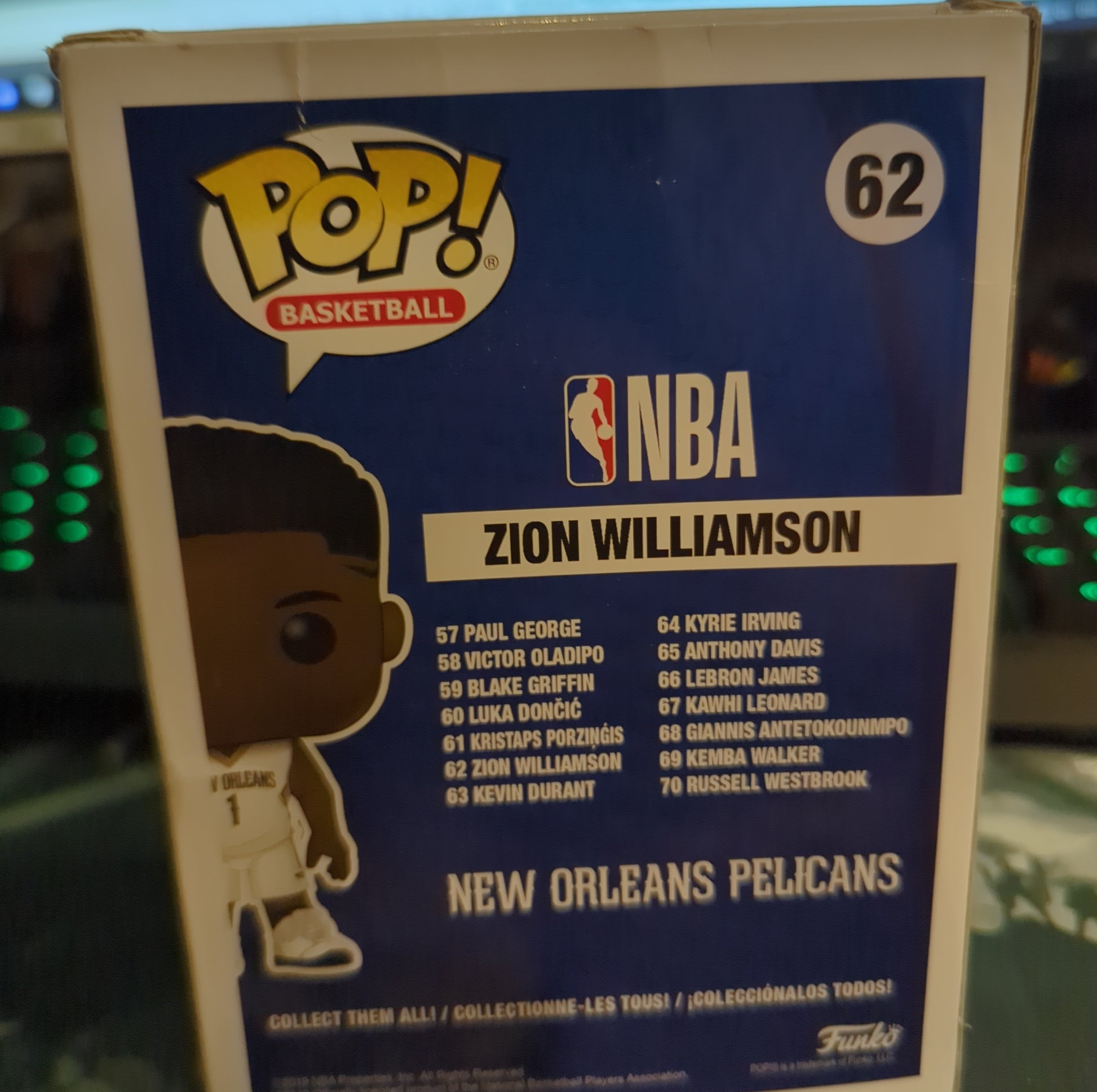 FUNKO POP VINYL - New Orleans - Zion Williamson - 62 - NBA FRENLY BRICKS