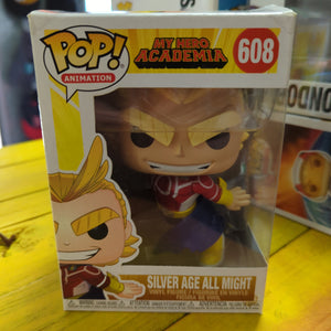 FUNKO POP VINYL - SILVER AGE ALL MIGHT - 608 - MY HERO ACADEMIA FRENLY BRICKS