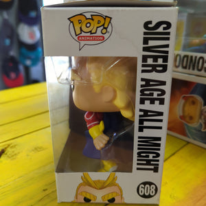 FUNKO POP VINYL - SILVER AGE ALL MIGHT - 608 - MY HERO ACADEMIA FRENLY BRICKS