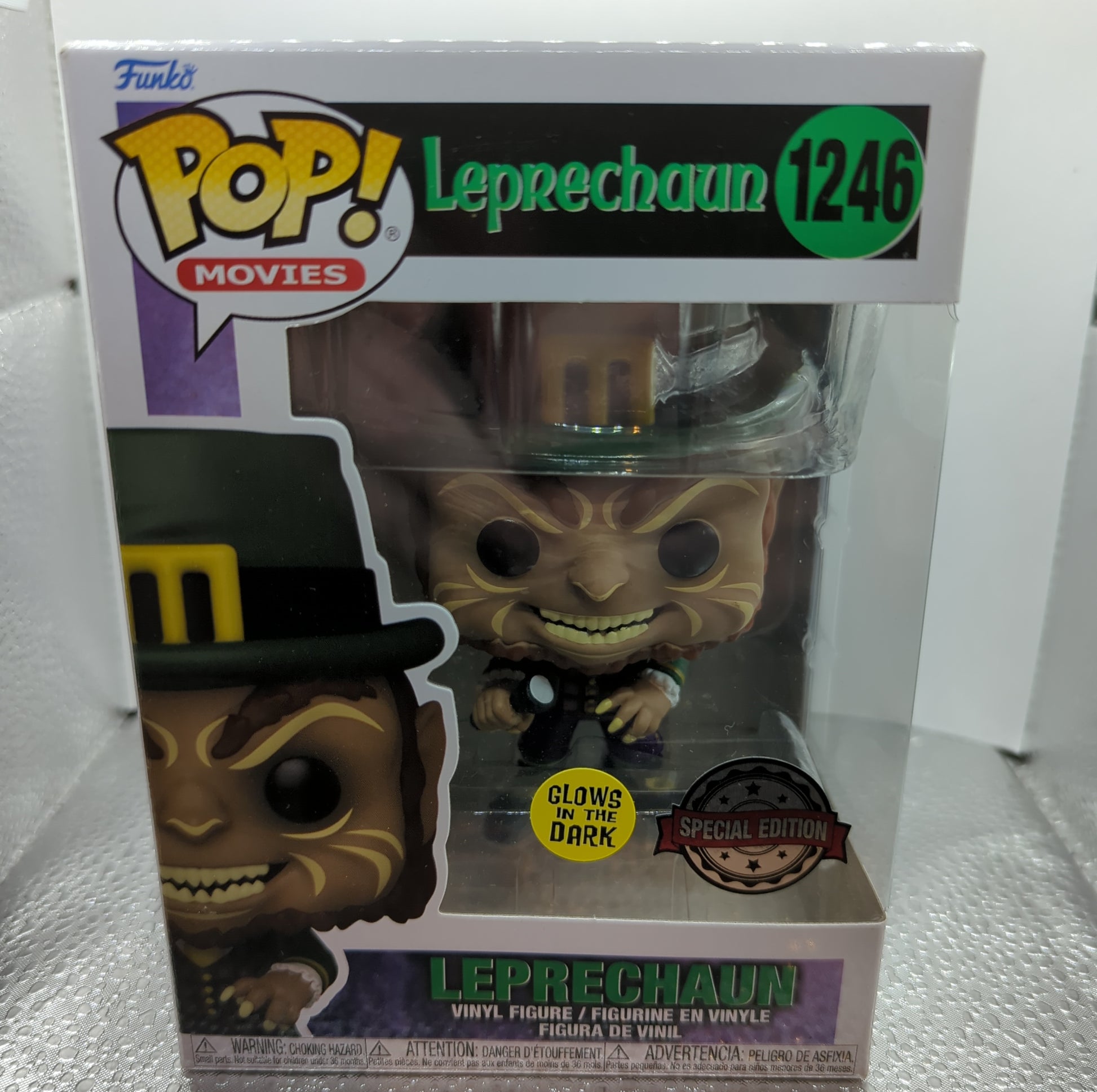 FUNKO POP VINYL - Leprechaun 1246 - Glows in the Dark - Movies Horror FRENLY BRICKS