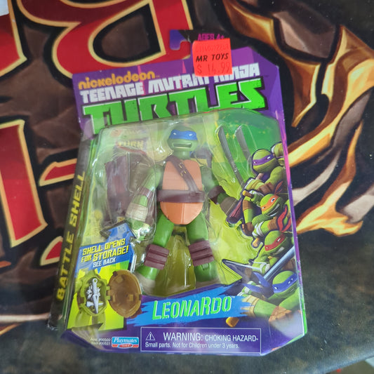 2012 Playmates 23cm TMNT LEONARDO Action Figure Complete Ninja Battle Shell FRENLY BRICKS - Open 7 Days