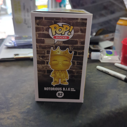 FUNKO POP VINYL - 82 - Notorious BIG Gold Chrome FRENLY BRICKS - Open 7 Days