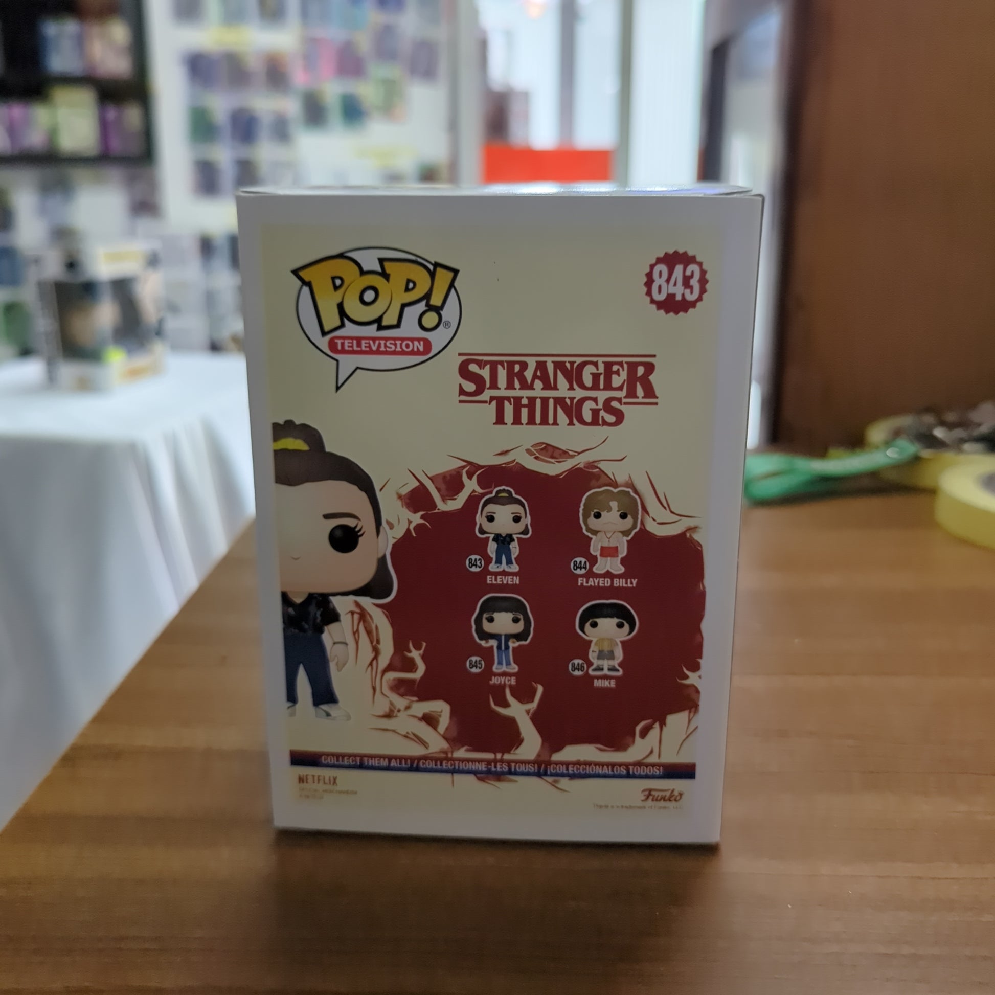 ELEVEN #843 IN OVERALLS - STRANGER THINGS - TELEVISION FUNKO POP! VINYL FRENLY BRICKS - Open 7 Days