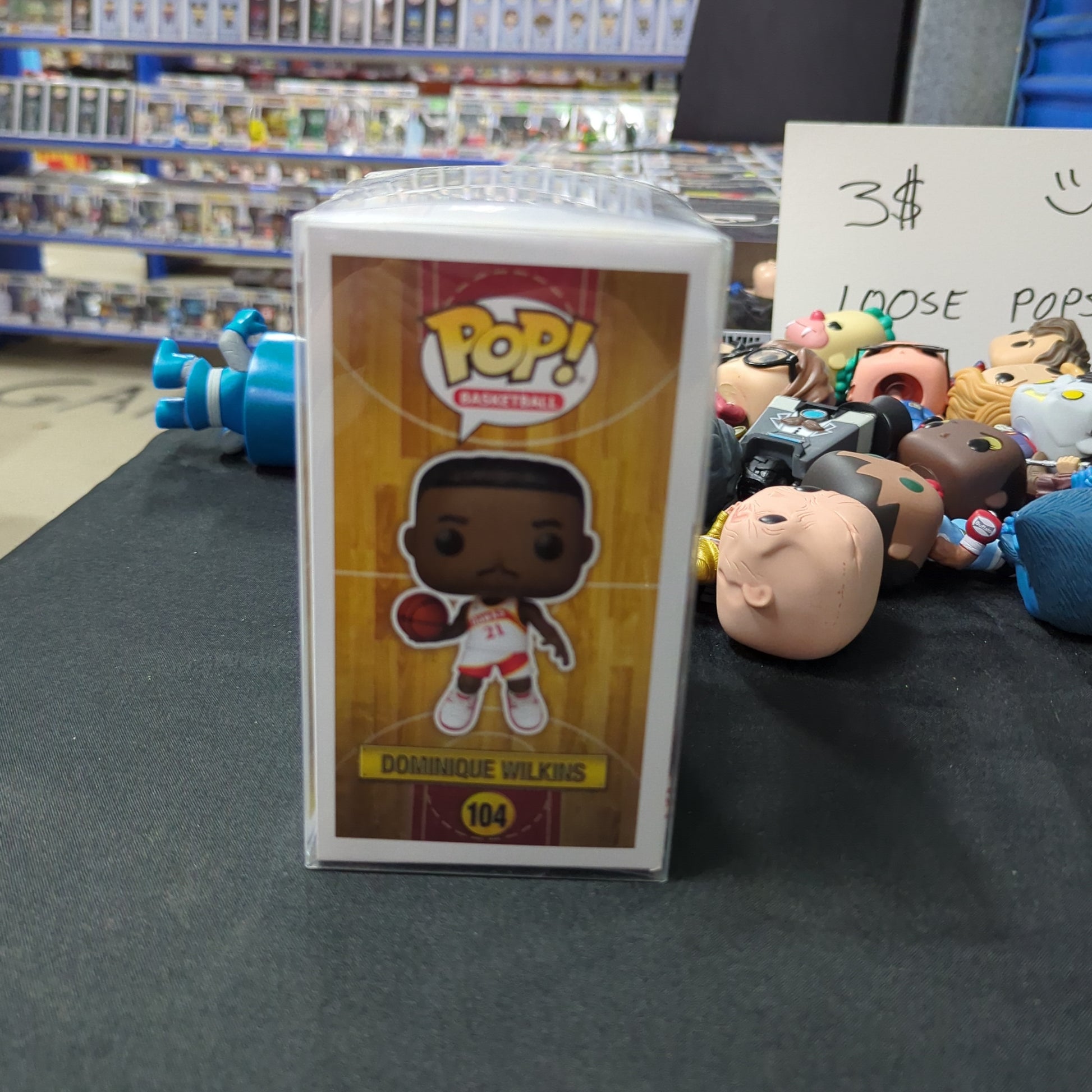 NBA Basketball - Dominique Wilkins - Atlanta Hawks Funko Pop! Vinyl Figure #104 FRENLY BRICKS - Open 7 Days