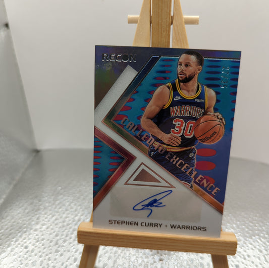 PANINI 2021-2022 Recon AUTO signed /35 Warriors Numbered Steph Curry FRENLY BRICKS - Open 7 Days